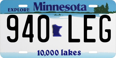 MN license plate 940LEG