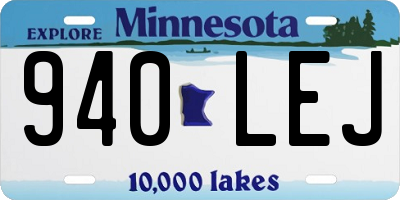 MN license plate 940LEJ