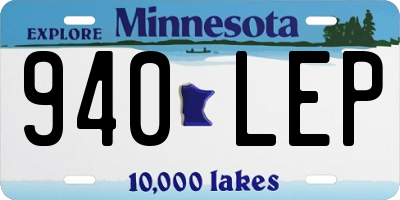 MN license plate 940LEP