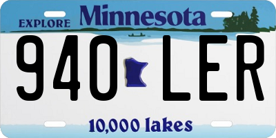 MN license plate 940LER