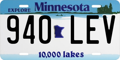 MN license plate 940LEV