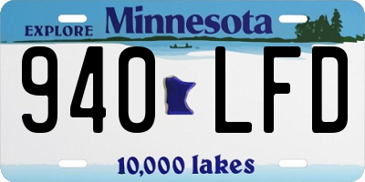 MN license plate 940LFD