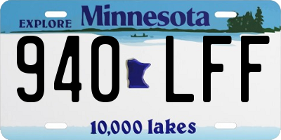 MN license plate 940LFF