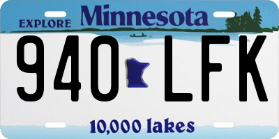 MN license plate 940LFK