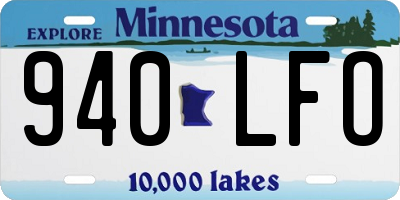 MN license plate 940LFO