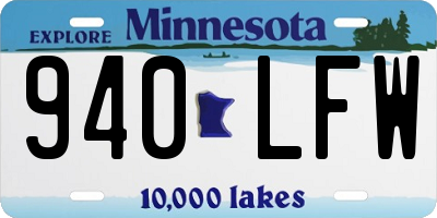 MN license plate 940LFW
