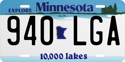 MN license plate 940LGA