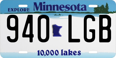 MN license plate 940LGB