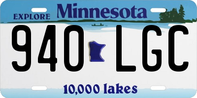 MN license plate 940LGC
