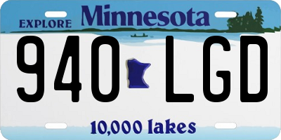 MN license plate 940LGD