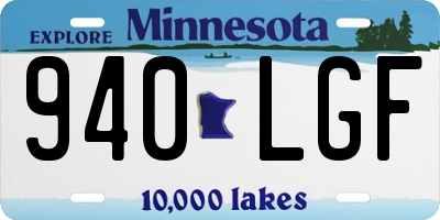 MN license plate 940LGF
