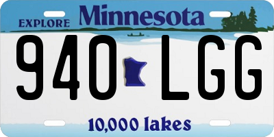 MN license plate 940LGG