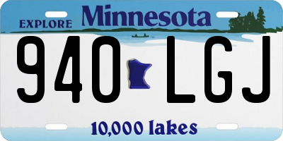 MN license plate 940LGJ