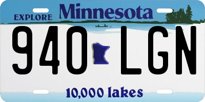 MN license plate 940LGN