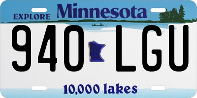 MN license plate 940LGU
