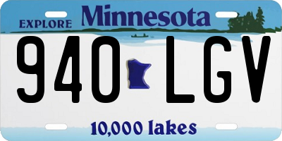 MN license plate 940LGV