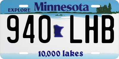 MN license plate 940LHB