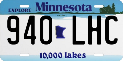 MN license plate 940LHC