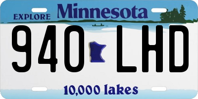 MN license plate 940LHD