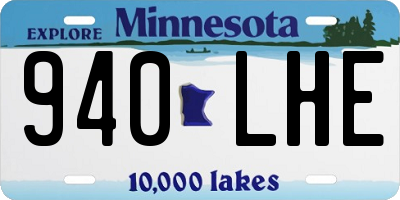MN license plate 940LHE