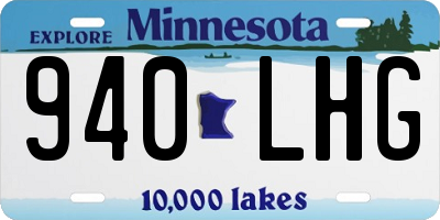 MN license plate 940LHG