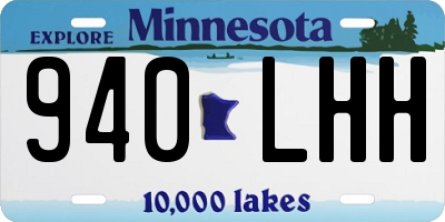 MN license plate 940LHH
