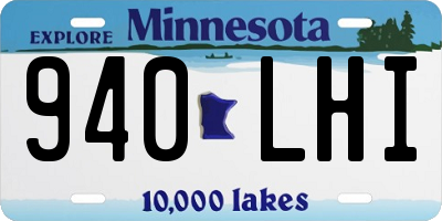 MN license plate 940LHI