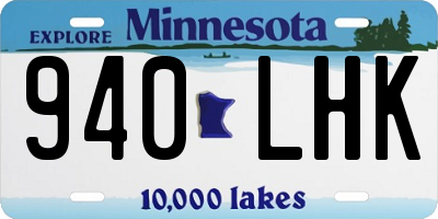 MN license plate 940LHK