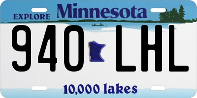 MN license plate 940LHL