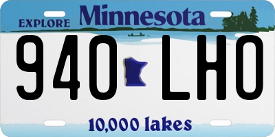 MN license plate 940LHO