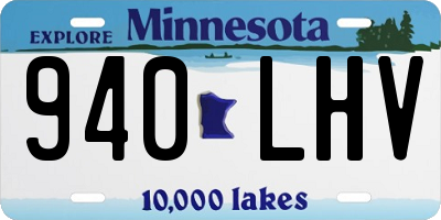 MN license plate 940LHV