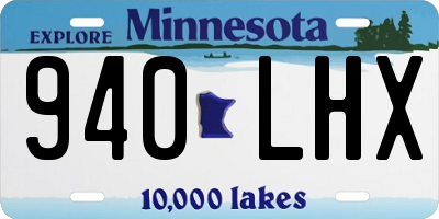 MN license plate 940LHX
