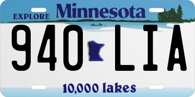 MN license plate 940LIA