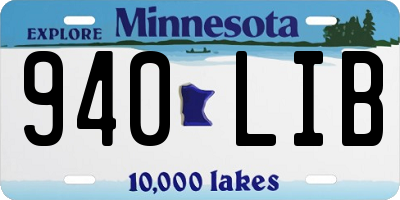 MN license plate 940LIB