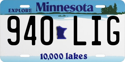 MN license plate 940LIG