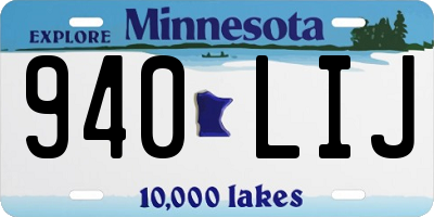 MN license plate 940LIJ