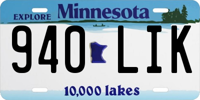 MN license plate 940LIK