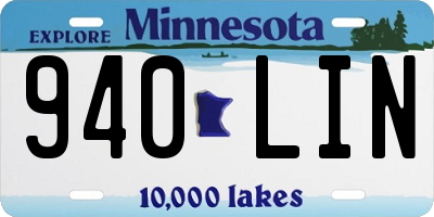 MN license plate 940LIN