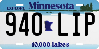 MN license plate 940LIP