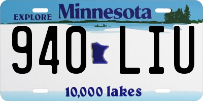 MN license plate 940LIU
