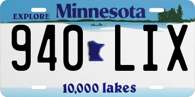 MN license plate 940LIX