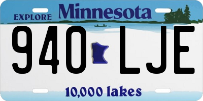 MN license plate 940LJE