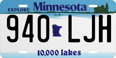 MN license plate 940LJH