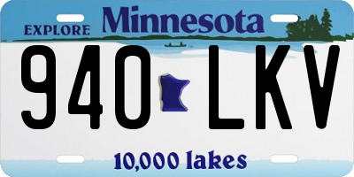 MN license plate 940LKV