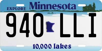 MN license plate 940LLI