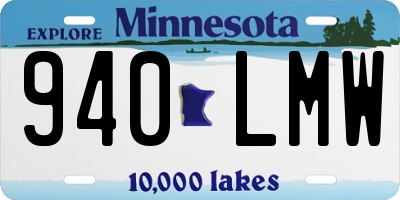 MN license plate 940LMW