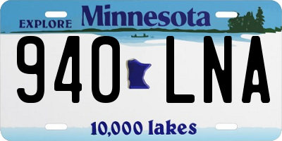 MN license plate 940LNA