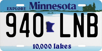 MN license plate 940LNB