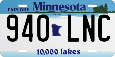 MN license plate 940LNC