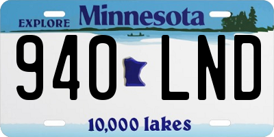 MN license plate 940LND